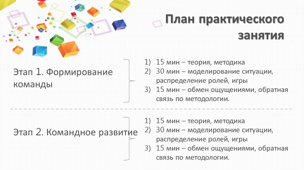 Пример плана практического занятия